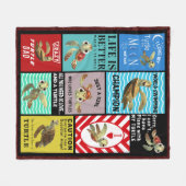 Het leven is beter met een schildpad fleece deken (Voorkant (Horizontaal))