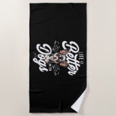 Het leven is beter met een Schnauzer Dog  Strandlaken (Voorkant)