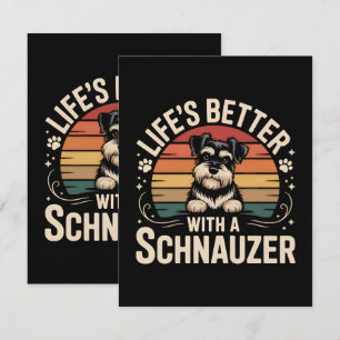 Het Leven Is Beter Met Een Schnauzer Kaart