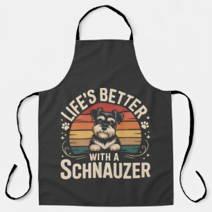 Het Leven Is Beter Met Een Schnauzer Schort