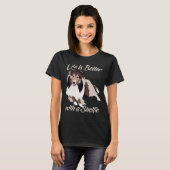 Het leven is beter met een Sheltie T Shirt Cute Sh (Voorkant volledig)