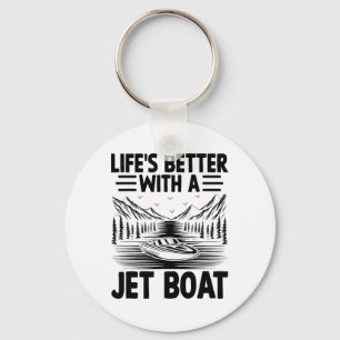 Het leven is beter met een straalboot straalboot v sleutelhanger