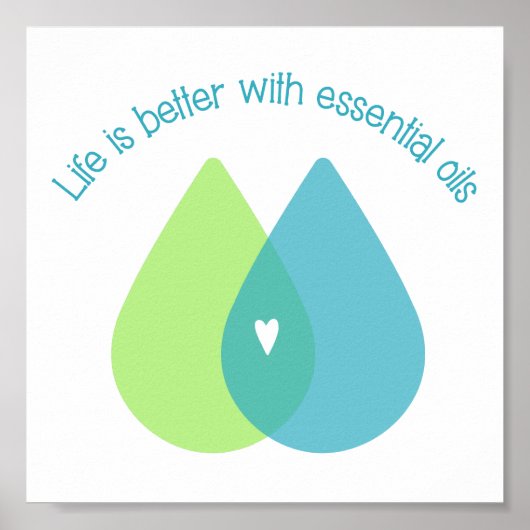 Het leven is beter met Essential Oils poster (Voorkant)