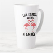 het leven is beter met flamingo latte mok (Rechterhoek)