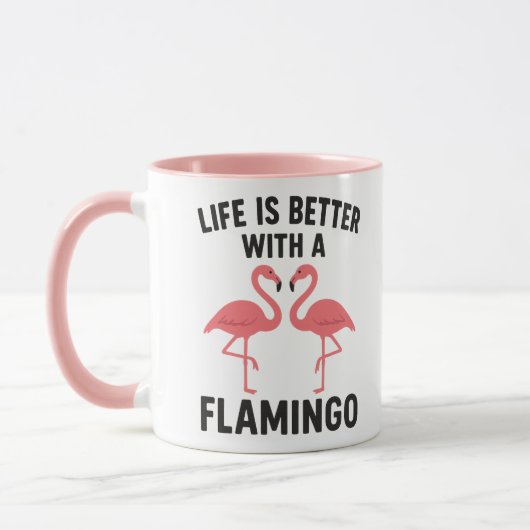 het leven is beter met flamingo mok (Links)