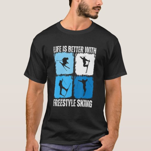 Het leven is beter met freestyle-skivaarder t-shirt (Voorkant)