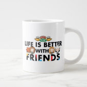 Het leven is beter met FRIENDS™ Chibi Art Extra Grote Beker (Rechts)