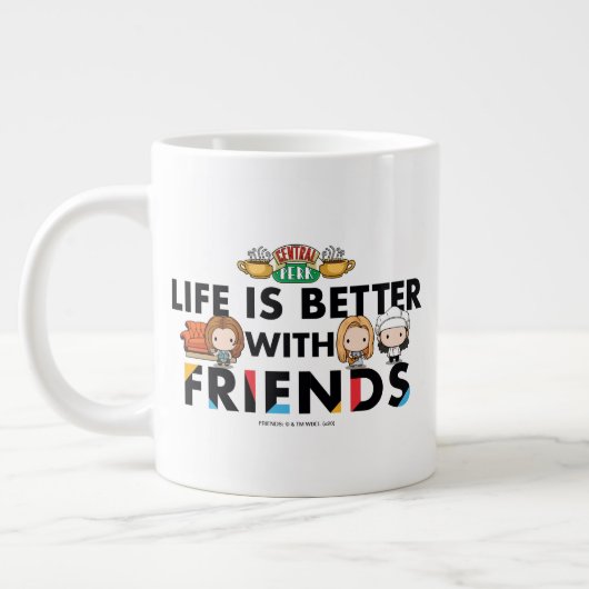 Het leven is beter met FRIENDS™ Chibi Art Extra Grote Beker (Links)