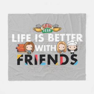 Het leven is beter met FRIENDS™ Chibi Art Fleece Deken