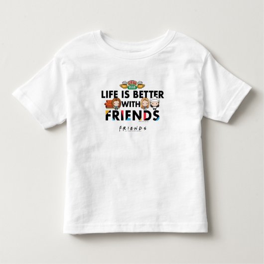 Het leven is beter met FRIENDS™ Chibi Art Kinder Shirts (Voorkant)