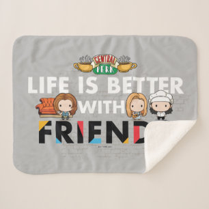 Het leven is beter met FRIENDS™ Chibi Art Sherpa Deken