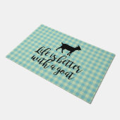 Het leven is beter met geprijsde geitenstapel deurmat (Schuin)