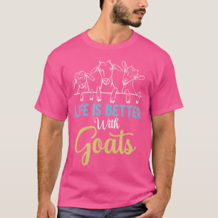 Het leven is beter met Goats Cool Goat Lover T-shirt