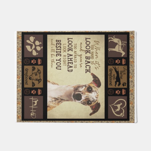 Het leven is beter met Greyhound Deurmat (Voorkant)