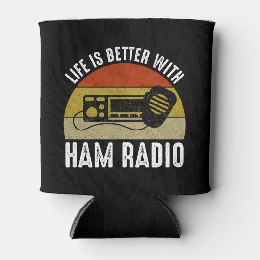 Het leven is beter met Ham Radio Blikjeskoeler (Voorkant)