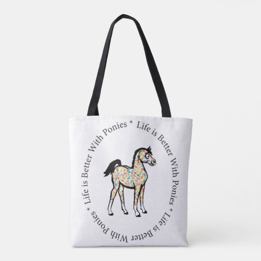 Het leven is beter met het Tas van Ponies (Achterkant)