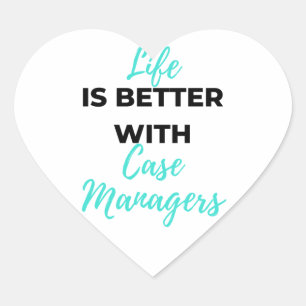 Het leven is beter met Hoesje managers 2 Hart Sticker