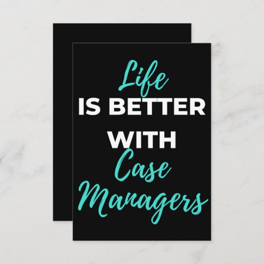 Het leven is beter met Hoesje managers Bedankkaart (Voorkant / Achterkant)