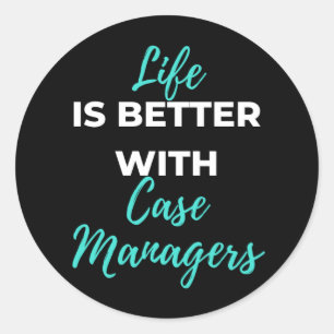 Het leven is beter met Hoesje managers Ronde Sticker