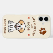 Het leven is beter met honden - Aangepaste iPhone  Case-Mate iPhone Case (Achterkant (horizontaal))