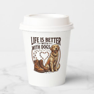 Het Leven Is Beter Met Honden Papieren Bekers