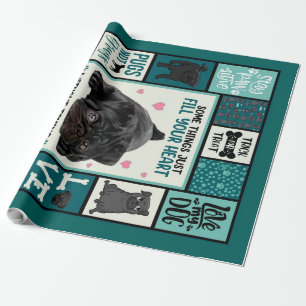 Het leven is beter met honden pug dog deken cadeaupapier