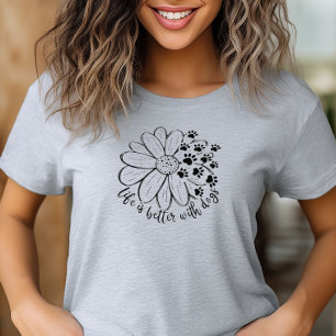 Het leven is beter met honden t-shirt