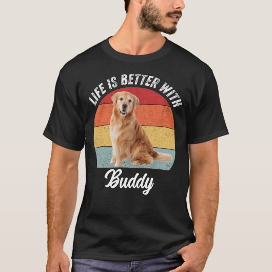 Het leven is beter met je huisplaatsnaam en foto-r t-shirt (Voorkant)