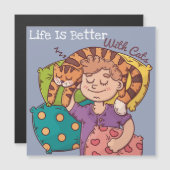 Het leven is beter met katten (Voorkant / Achterkant)