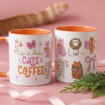 Het Leven Is Beter Met Katten & Koffie Schattige K