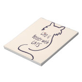 Het leven is beter met katten notitieblok (Gedraaid)