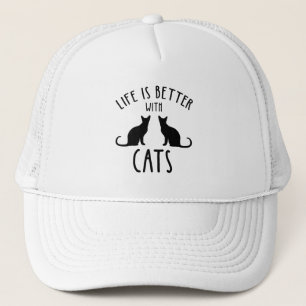 Het leven is beter met katten trucker pet