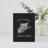 Het leven is beter met Koala Briefkaart (Staand voorkant)