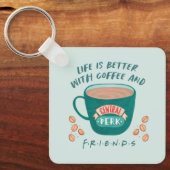 Het leven is beter met koffie en FRIENDS™ Sleutelhanger (Voorkant)