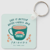 Het leven is beter met koffie en FRIENDS™ Sleutelhanger (Achterkant)
