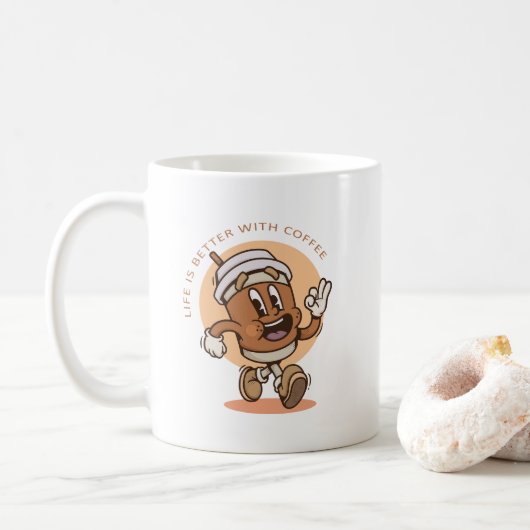 Het leven is beter met koffie koffiemok (Met donut)