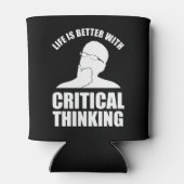 Het leven is beter met kritisch denken blikjeskoeler (Achterkant)