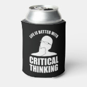 Het leven is beter met kritisch denken blikjeskoeler (Blikje Achterkant)