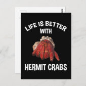 Het leven is beter met kruidkrabben briefkaart (Voorkant / Achterkant)