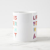 Het leven is beter met kunst jumbo beker (Voorkant)