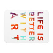 Het leven is beter met kunst magneet (Horizontaal)