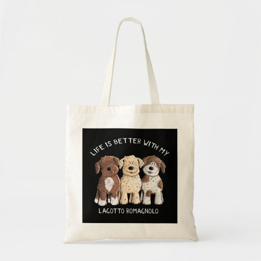 Het leven is beter met Lagotto Romagnolo I Hondenl Tote Bag (Voorkant)