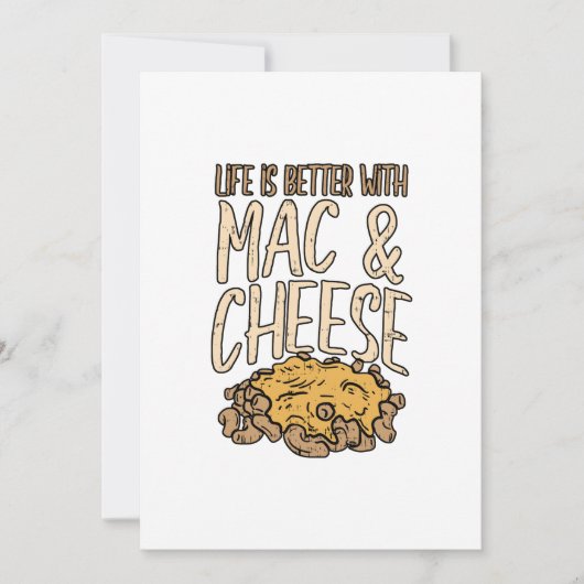 Het leven is beter met Mac en Cheese Macaron Noodl Bedankkaart (Voorkant)