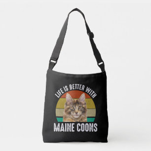 Het leven is beter met Maine Coons Crossbody Tas