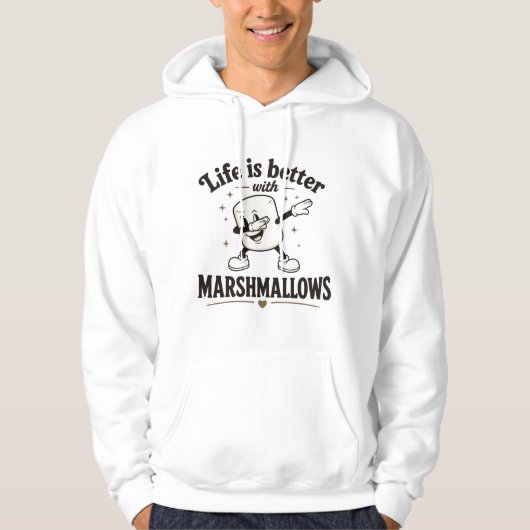 Het leven is beter met marshmallows hoodie (Voorkant)
