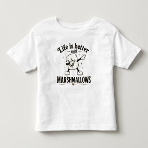 Het leven is beter met marshmallows kinder shirts