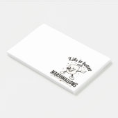 Het leven is beter met marshmallows post-it® notes (Schuin)