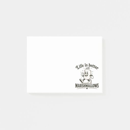Het leven is beter met marshmallows post-it® notes (Voorkant)
