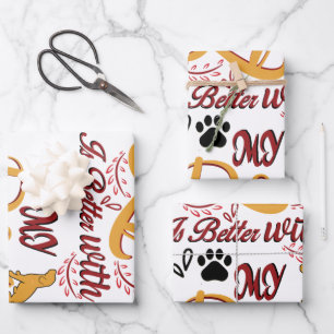 Het leven is beter met mijn honden inpakpapier vel