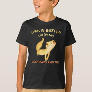 Het leven is beter met mijn Mannen van Leopard Gec T-shirt